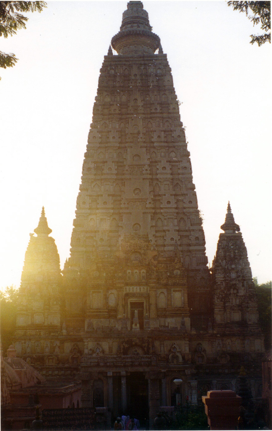 Mahabodhi Temple Located behind Bodhi Tree Where Lord Buddha Achieved Enlightenment