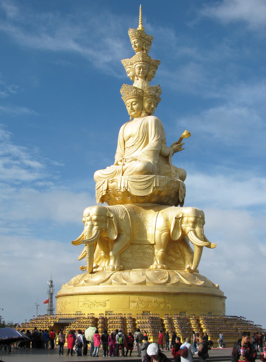 Statue of Samantabhadra Bodhisattva of the Ten Directions located in Emei Shan China