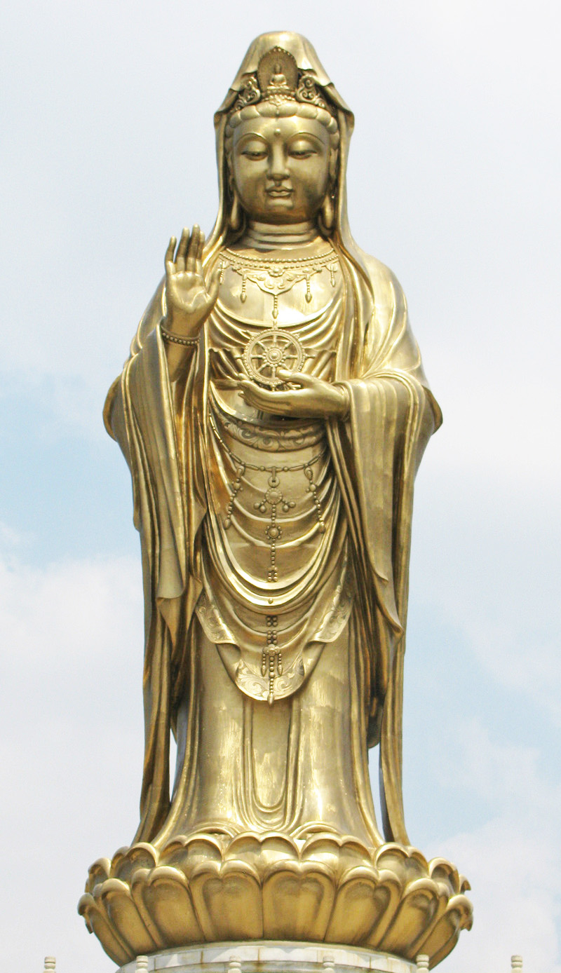 Statue of Nanhai Avalokiteśvara Bodhisattva located in Putuo Shan China